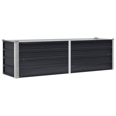 vidaXL Høybed antrasitt 160x40x45 cm galvanisert stål