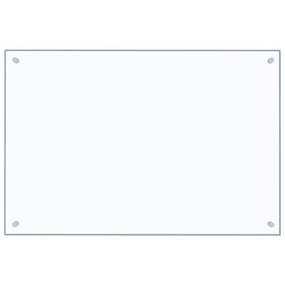 vidaXL Kjøkkenplate gjennomsiktig 90x60 cm herdet glass