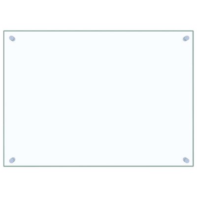 vidaXL Kjøkkenplate gjennomsiktig 70x50 cm herdet glass