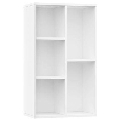 vidaXL Bokhylla/skänk vit 50x25x80 cm spånskiva