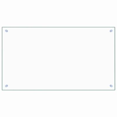 vidaXL Kjøkkenplate gjennomsiktig 90x50 cm herdet glass