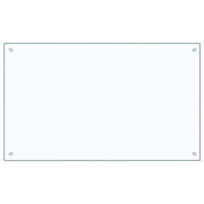 vidaXL Kjøkkenplate gjennomsiktig 100x60 cm herdet glass
