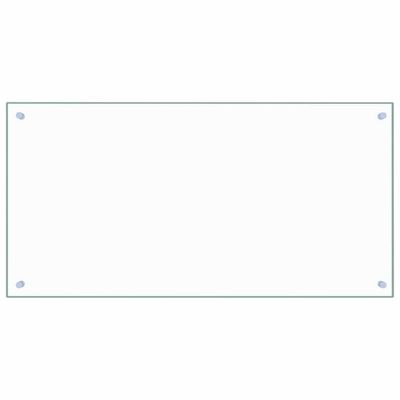 vidaXL Kjøkkenplate gjennomsiktig 100x50 cm herdet glass
