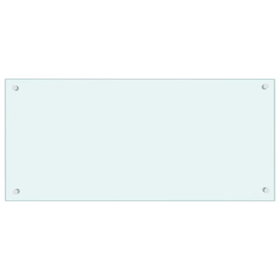 vidaXL Kjøkkenplate hvit 90x40 cm herdet glass