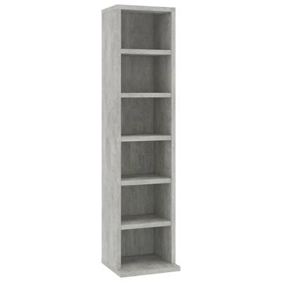 vidaXL CD-skap betonggrå 21x20x88 cm konstruert tre