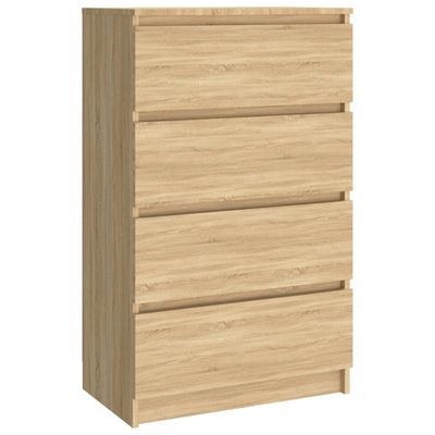 vidaXL Skjenk sonoma eik 60x35x98,5 cm konstruert tre