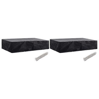 vidaXL Solsengtrekk for hage 2 stk 8 maljer 218x77x55 cm