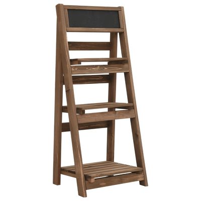 vidaXL plantestativ i 3 niveauer med tavle 40x30x90 cm fyrretræ