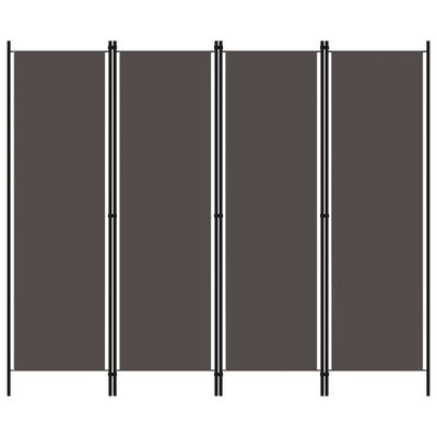 vidaXL Rumsavdelare 4 paneler antracit 200x180 cm