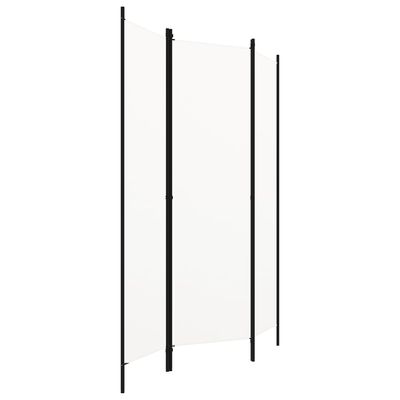 vidaXL Rumsavdelare 3 paneler vit 150x180 cm