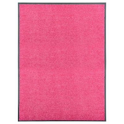 vidaXL Dörrmatta tvättbar rosa 90x120 cm