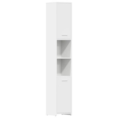vidaXL Baderomsskap hvit 30x30x183,5 cm sponplate
