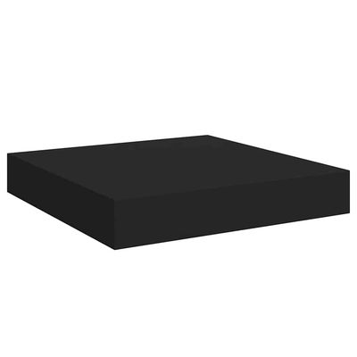 vidaXL Svävande vägghylla svart 23x23,5x3,8 cm MDF