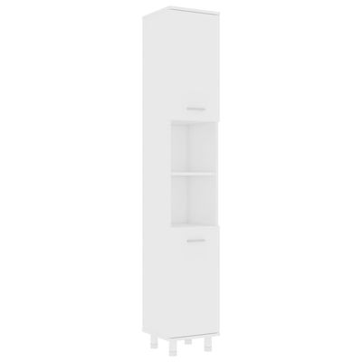 vidaXL Baderomsskap hvit 30x30x179 cm sponplate