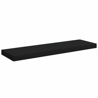 vidaXL Svävande vägghylla svart 80x23,5x3,8 cm MDF