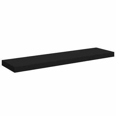 vidaXL Svävande vägghylla svart 90x23,5x3,8 cm MDF