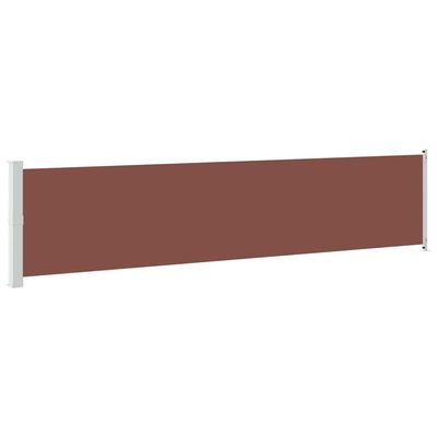 vidaXL Infällbar sidomarkis 140x600 cm brun