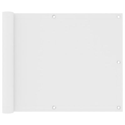 vidaXL Balkongskjerm hvit 75x400 cm oxfordstoff