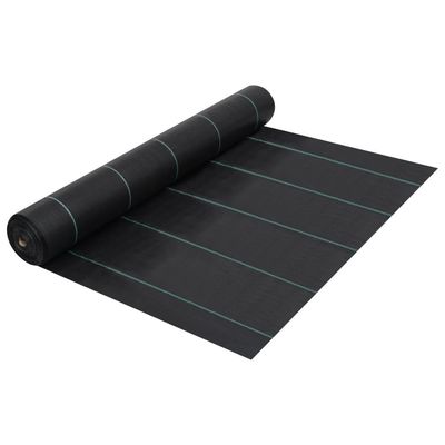vidaXL ukrudtsdug 2x5 m PP sort