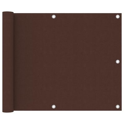 vidaXL Balkongskjerm brun 75x500 cm oxfordstoff