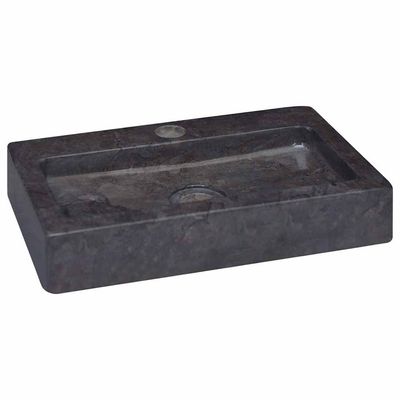 vidaXL Vask 38x24x6,5 cm marmor svart