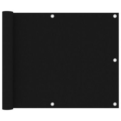 vidaXL Balkongskjerm svart 75x400 cm oxfordstoff