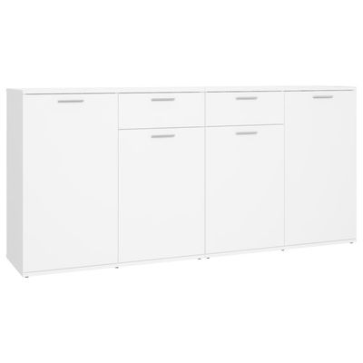 vidaXL Skänk vit 160x36x75 cm spånskiva