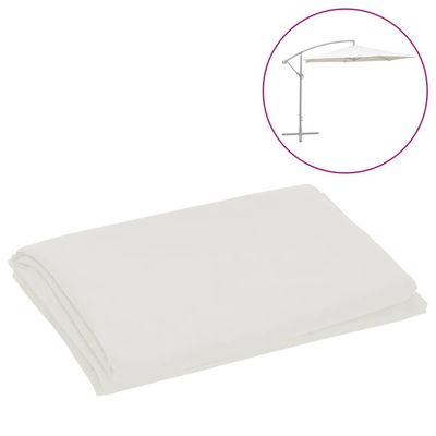 vidaXL Erstatningsstoff for hengeparasoll sandhvit 300 cm