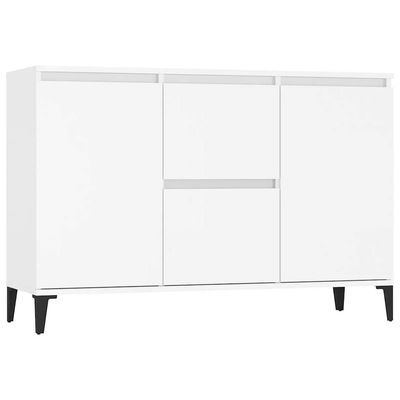 vidaXL Skjenk hvit 102x35x70 cm konstruert tre