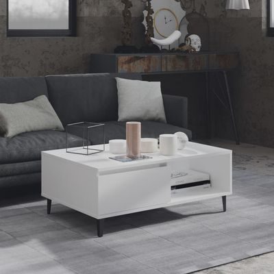 vidaXL Soffbord vit 90x60x35 cm spånskiva