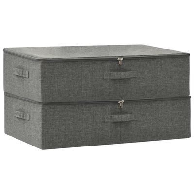 vidaXL Förvaringslåda 2 st tyg 70x40x18 cm antracit