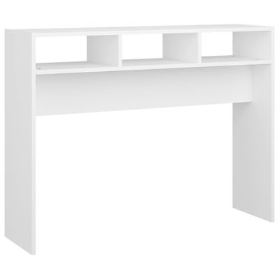vidaXL Konsolbord vit 105x30x80 cm konstruerat trä