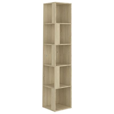 vidaXL Hjørneskap sonoma eik 33x33x164,5 cm konstruert tre
