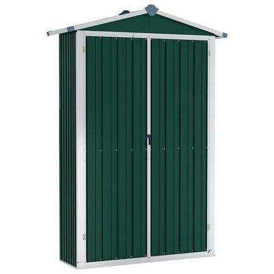 vidaXL haveskur 116x45x175 cm galvaniseret stål grøn