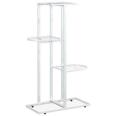 vidaXL Växtställ med 4 hyllor 43x22x76 cm vit metall