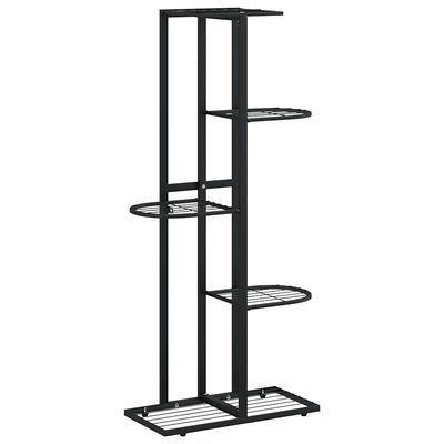 vidaXL Blomsterstativ med 5 etasjer 43x22x98 cm svart metall