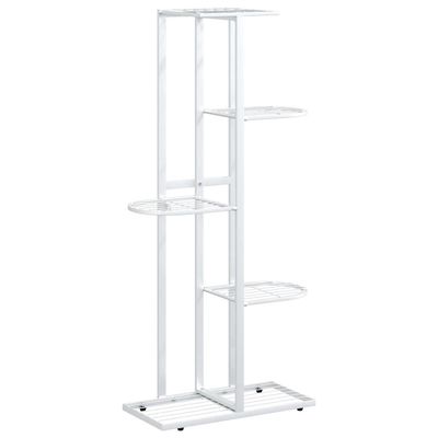 vidaXL Blomsterstativ 5 etasjer 43x22x98 cm hvit metall