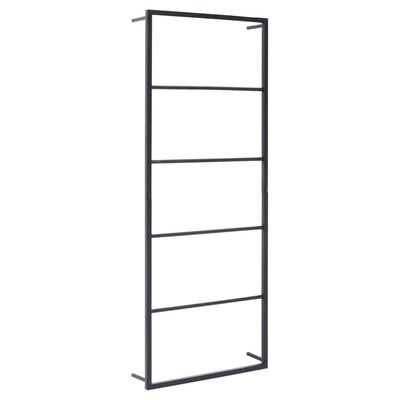 vidaXL Handdukshängare svart 45x10x115 cm stål