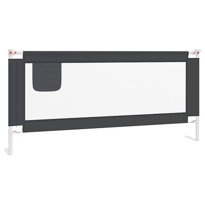 vidaXL Sengehest småbarn mørkegrå 200x25 cm stoff