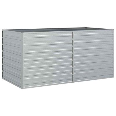 vidaXL højbed 160x80x77 cm galvaniseret stål sølvfarvet