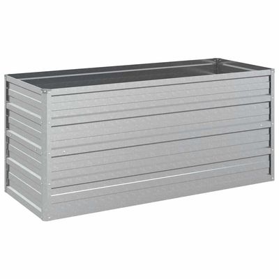 vidaXL højbed 100x40x45 cm galvaniseret stål sølvfarvet