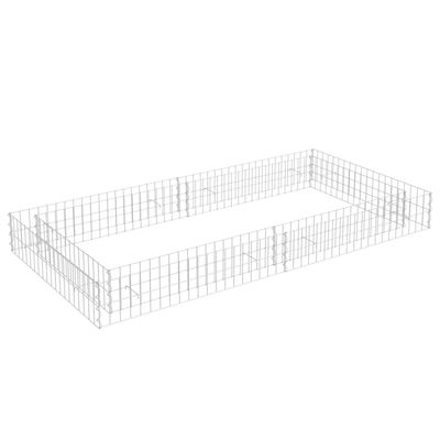 vidaXL gabion-højbed 200x100x20 cm galvaniseret stål