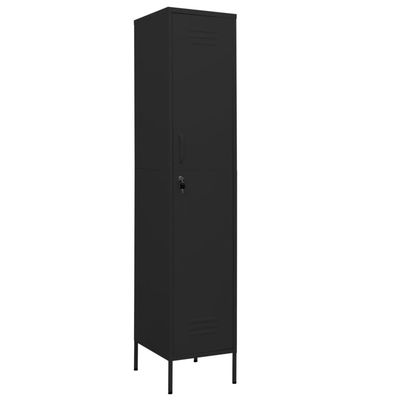 vidaXL Oppbevaringsskap svart 35x46x180 cm stål
