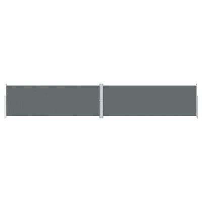 vidaXL Uttrekkbar sidemarkise 180x1000 cm antrasitt