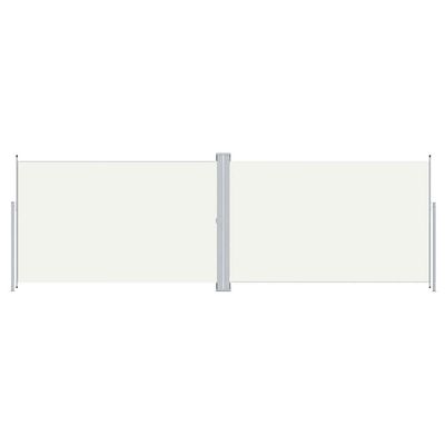 vidaXL Uttrekkbar sidemarkise 200x600 cm kremhvit