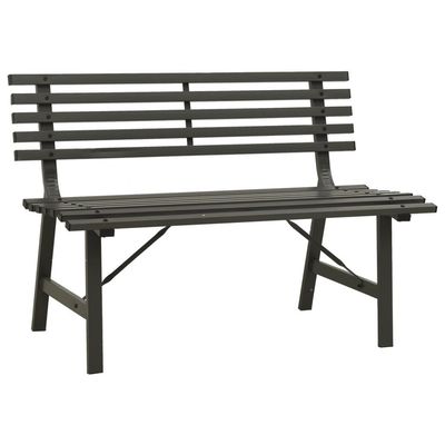vidaXL Hagebenk 110 cm stål svart