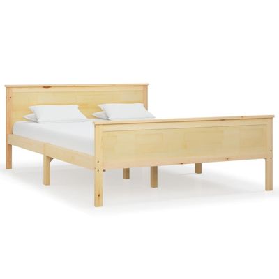 vidaXL Sängram massiv furu 120x200 cm