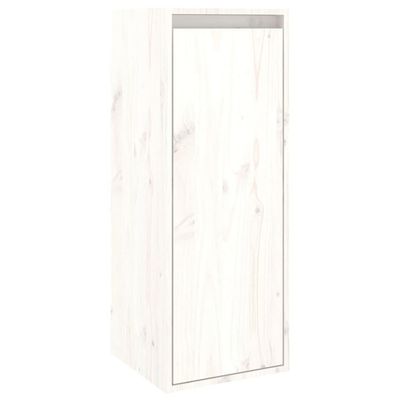 vidaXL Väggskåp vit 30x30x80 cm massiv furu