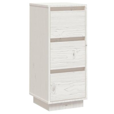 vidaXL Byrå vit 32x34x75 cm massiv furu