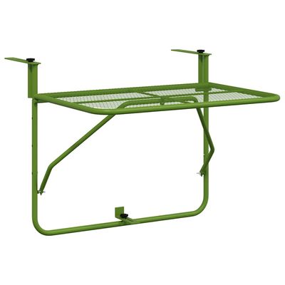 vidaXL Balkongbord grønn 60x40 cm stål
